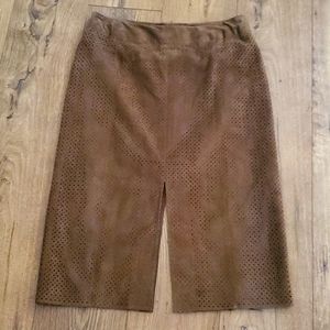 Juliana Collezione suede pencil skirt